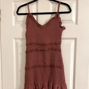 Deep mauve colored sundress